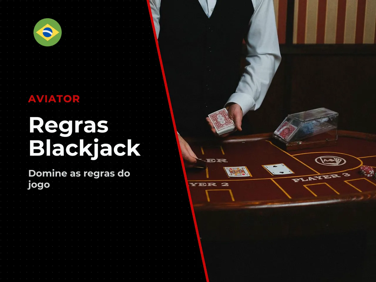 Objetivo do jogo e resultado de uma mão. O objetivo do jogo é superar a pontuação final da banca sem ultrapassar 21 pontos. A comparação entre jogador e banca resulta de cartas comparadas uma a uma. V