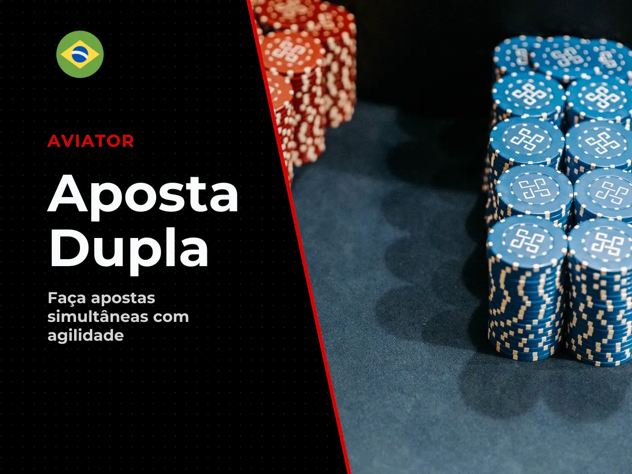 Duas apostas e painel de estatísticas. A aposta dupla (Double Bet) permite fazer duas entradas simultâneas na mesma rodada, cada uma com valor e multiplicador de auto cash out independentes. A ideia t
