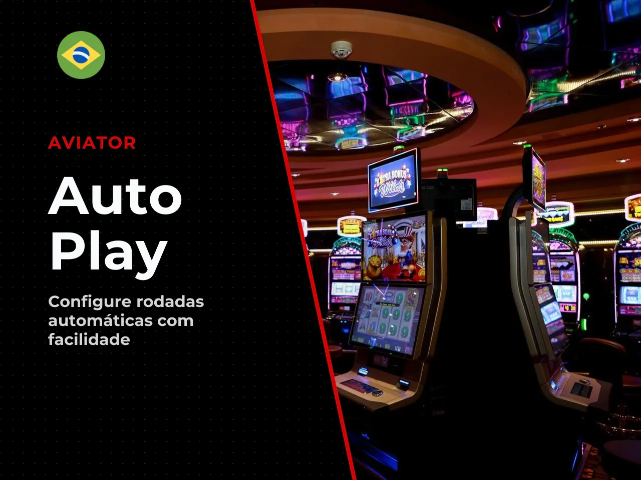 Auto Play, Auto Cash Out e controle de execução. - **Auto Play:** reintroduz rodadas seguidas com o mesmo valor pré-definido. Você pode configurar um número de rodadas automáticas (10, 20, 50 ou 100) 